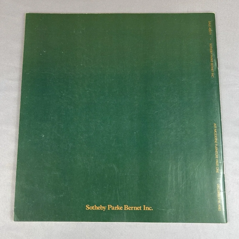 Sotheby's 1981 Auction Catalog Part One Neo-Classical Art Moderne Furniture